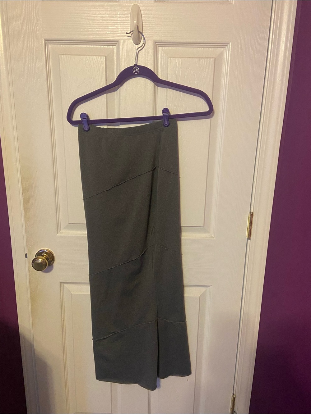 SHEINg gray  Skirt with Diagonal Panel Seams